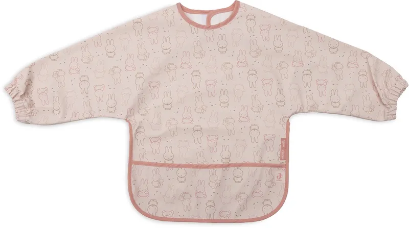 Slab Waterproof met Mouw Miffy Moments Silk Rose fra Jollein i Lyserød – produktbillede