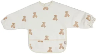 Slab Waterproof met mouw - Polyester - Polyurethaan - Slabbetjes Baby - 40 cm de Jollein en Teddy Bear – photo produit 1 sur 4
