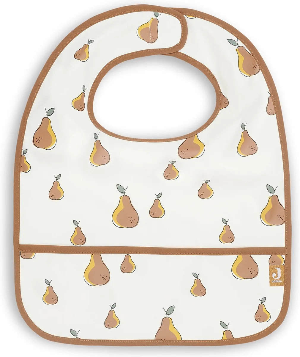 Slab Waterproof (Pear) - Polyester - Polyurethaan - Slabbetjes Baby - 2 Stuks - 40 cm de Jollein en Multicolore – photo produit