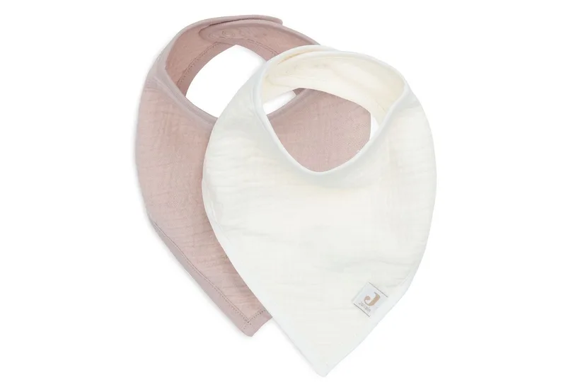 Slabber Bandana Jollein Hydrofiel Wild Rose/Oatmeal 2 -pack de Jollein – photo produit 1 sur 4