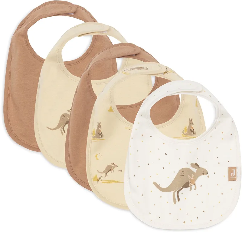 Slabbetjes Jersey Waterproof - 5 Stuks by Jollein in Kangaroots – product photo