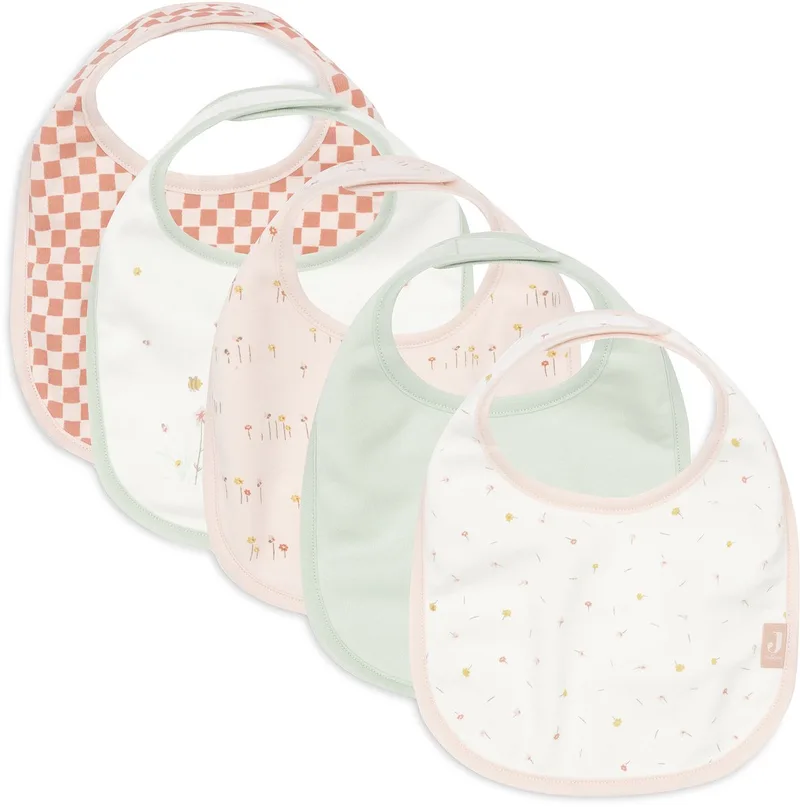 Slabbetjes Jersey Waterproof - 5 Stuks by Jollein in Pretty Picnic – product photo