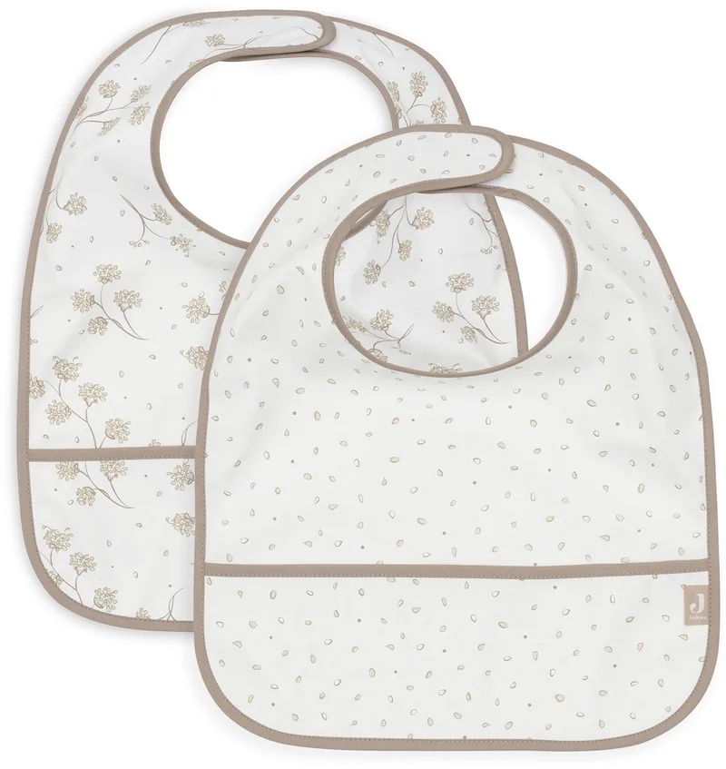 Slabbetjes Waterproof - 2 Stuks - 30 cm van Jollein in Leafy Dreams – productfoto