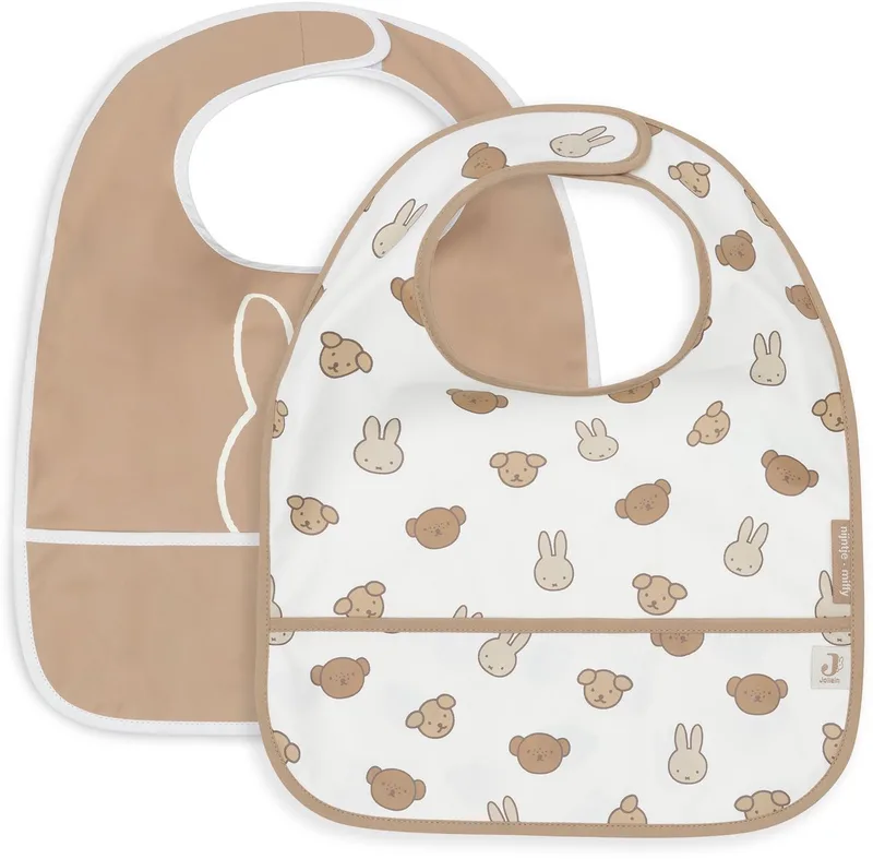 Slabbetjes Waterproof - 2 Stuks - 30 cm van Jollein in Miffy and Friends – productfoto