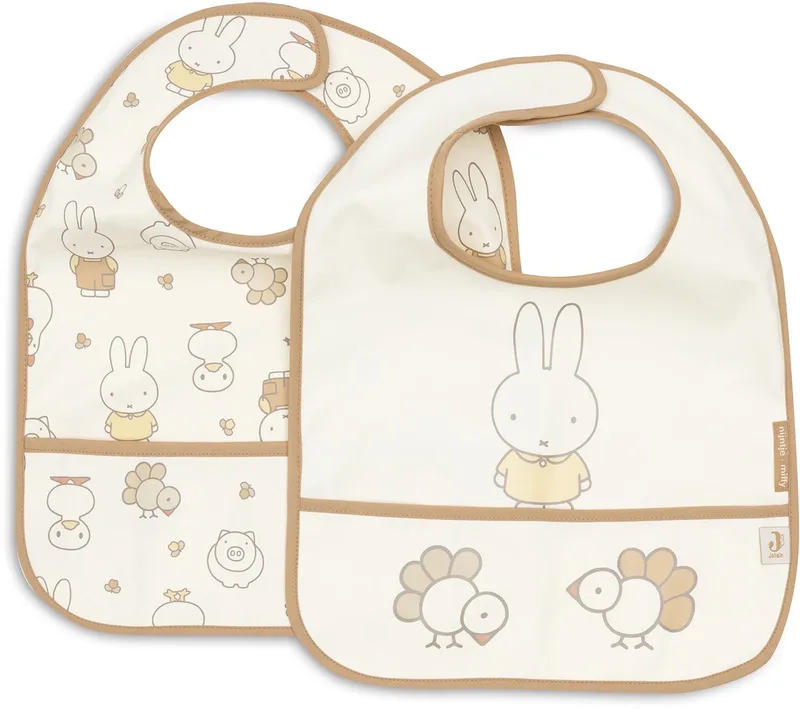 Slabbetjes Waterproof - 2 Stuks by Jollein in Miffy Family Farm – product photo