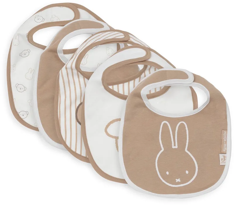 Slabbetjes Waterproof - 5 Stuks - 30 cm de Jollein en Miffy Heads – photo produit