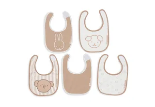 Slabbetjes Waterproof - 5 Stuks - 30 cm van Jollein in Miffy Heads – productfoto 2 van 4