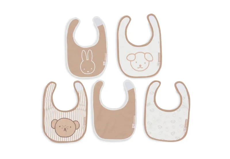 Slabbetjes Waterproof - 5 Stuks - 30 cm van Jollein in Miffy Heads – productfoto 2 van 4