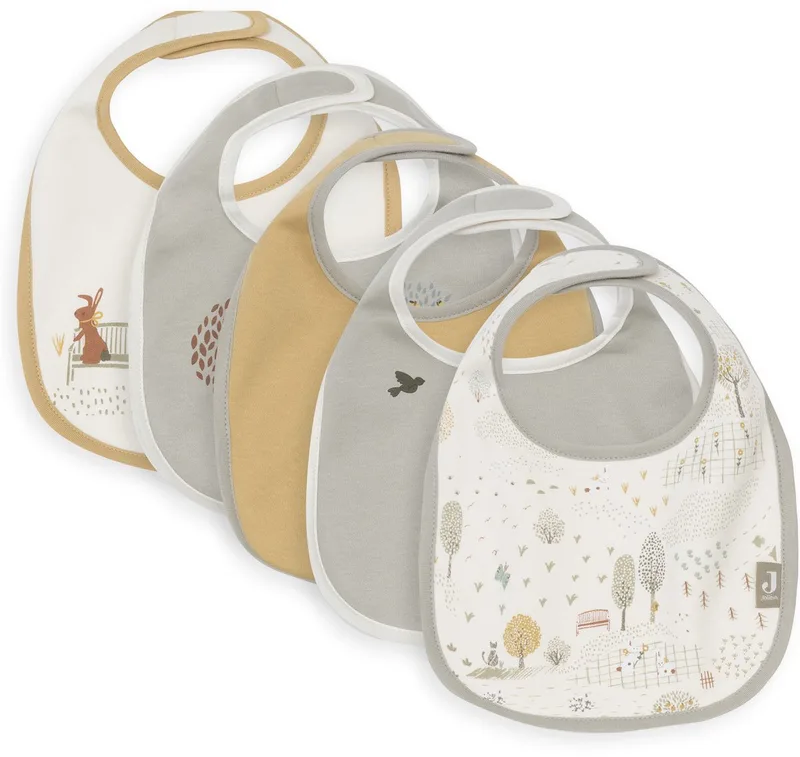 Slabbetjes Waterproof - 5 Stuks - 30 cm de Jollein en Tiny Park – photo produit