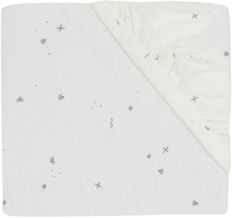 Twinkling Hoeslaken Ledikant - 60 x 120 cm - Jersey - Sea Green by Jollein in Green – product photo