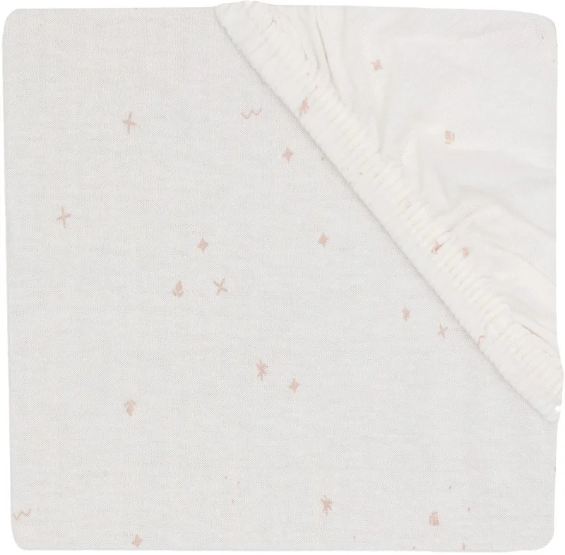 Twinkling Hoeslaken Ledikant - 60 x 120 cm - Jersey - Wild Rose by Jollein in Green – product photo