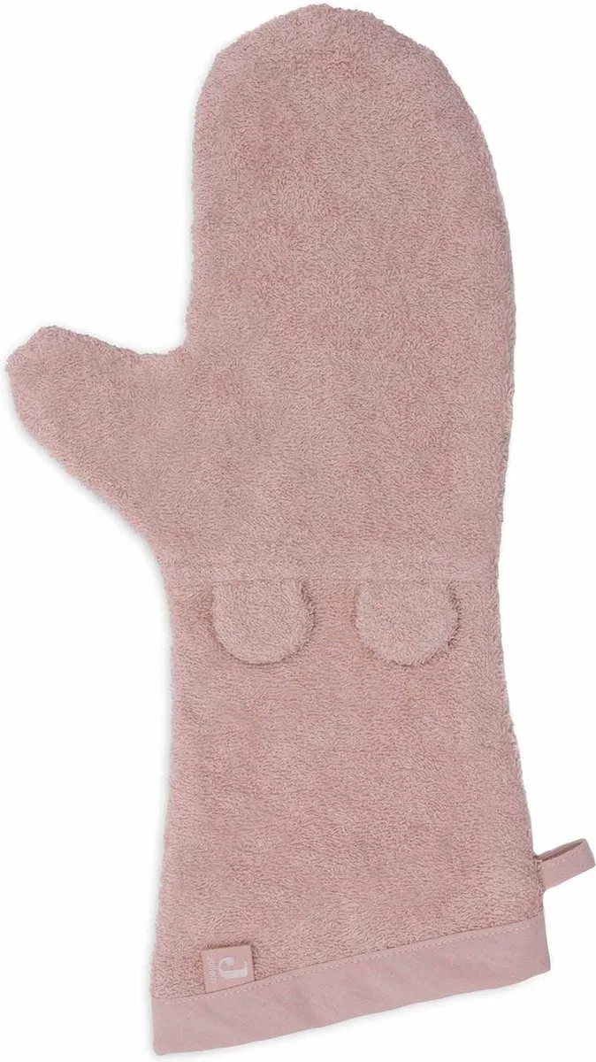 Washand Badstof Ears Wild Rose van Jollein in Terry Wild Rose – productfoto