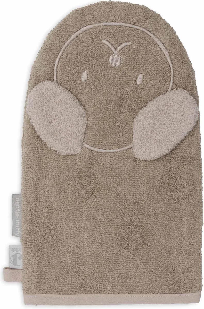 x Nijntje - Baby Washand Badstof - Snuffy van Jollein in Terry Snuffy Olive Green – productfoto