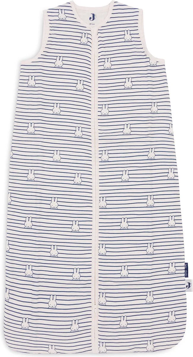 x Nijntje Baby Zomer Slaapzak Hydrofiel - 70cm - Miffy Stripe de Jollein en Bleu foncé – photo produit