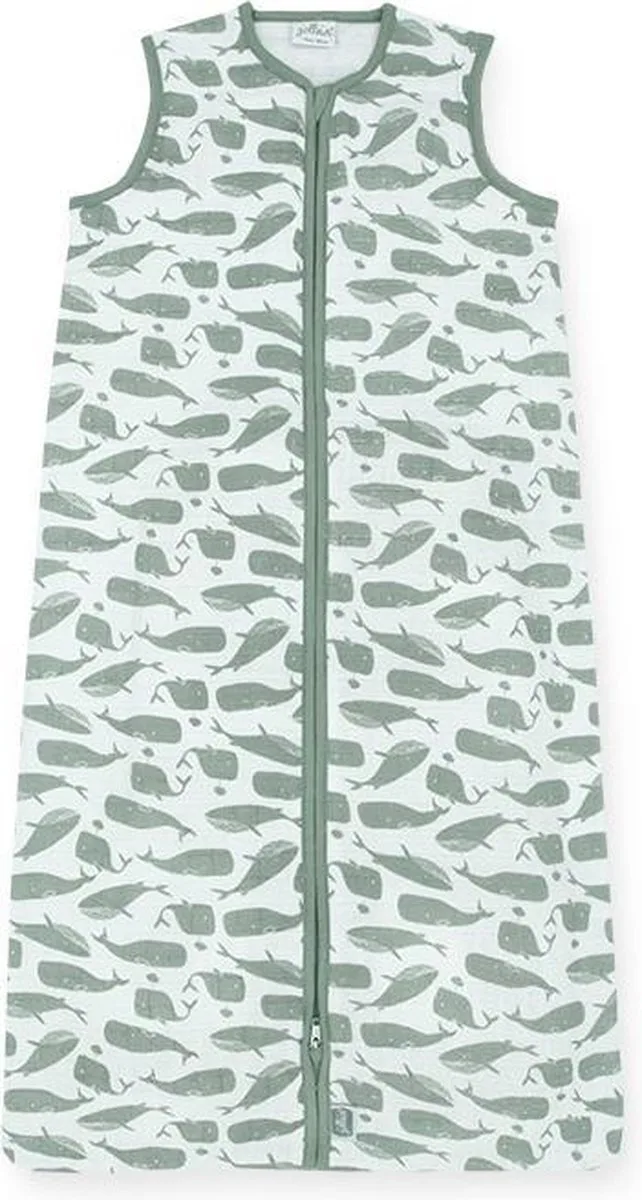 Zomerslaapzak Baby Hydrofiel 70cm Whales - Ash by Jollein in Green – product photo