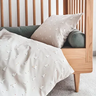 Babybettwäsche Jersey, mit Reißverschluss von Julius Zöllner in Beige – Produktfoto 3 von 4