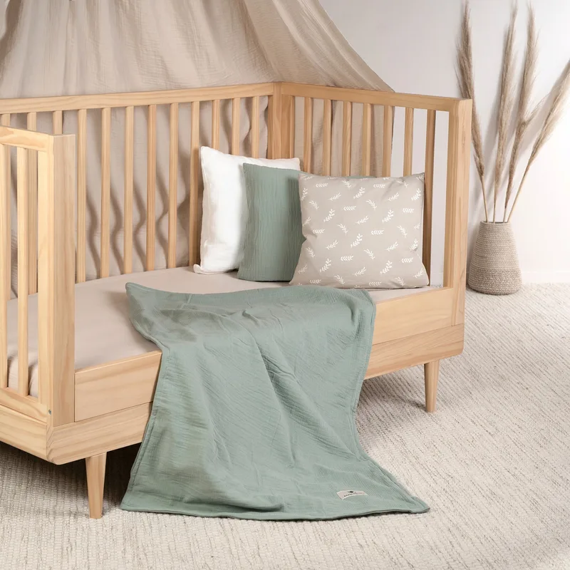 Babydecke Terra Musselin 70x100 cm de Julius Zöllner en Vert, 100 × 70 mm – photo produit 3 sur 3