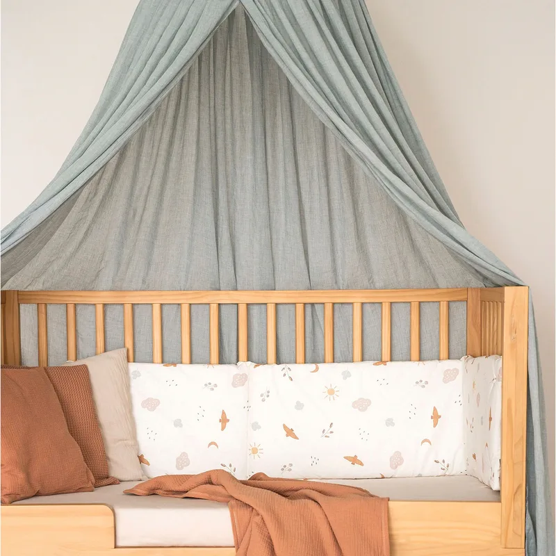 Bedhemel voor babybed - Voile van Julius Zöllner in Salbei – productfoto 2 van 3