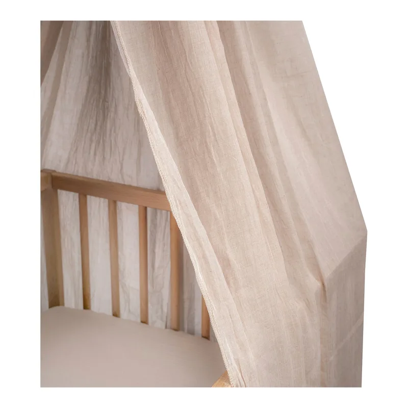 Bedhemel voor babybed - Voile van Julius Zöllner in Sand – productfoto 2 van 3