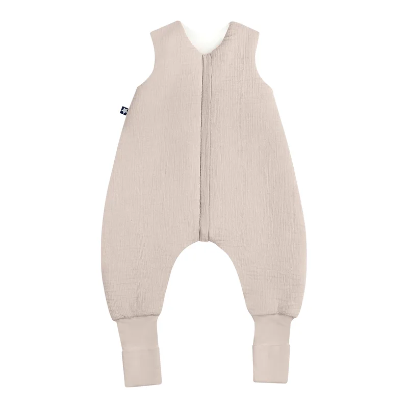 Ganzjahres-Sleepoverall Musselin 2.5 TOG van Julius Zöllner in Naturel – productfoto