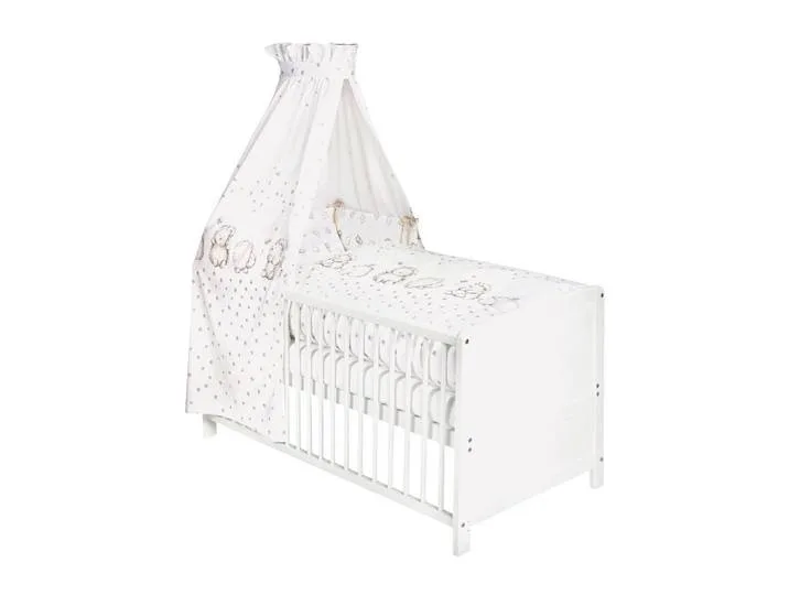 Gitterbettset Igelchen, Weiß, 3-teilig, Tier, Füllung: Polyester, 100x135 cm, Made in Germany, Oeko-Tex® Standard 100, schadstoffgeprüft, Schlafen, Babybett-Ausstattung, Gitterbettset fra Julius Zöllner – produktbillede