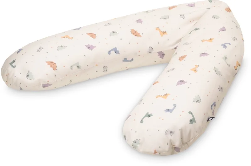 Jersey voedingskussen, Little Dinos van Julius Zöllner in Beige – productfoto