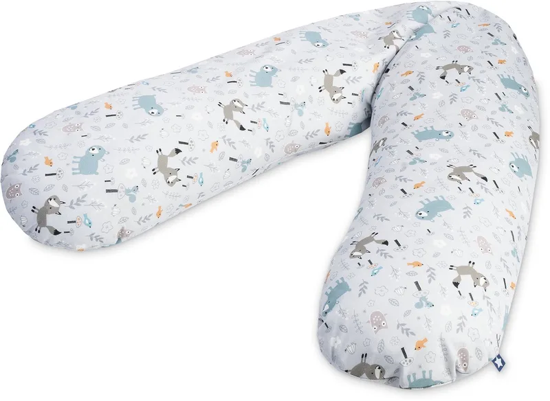 Jersey voedingskussen, Smart Friends van Julius Zöllner in Blauw – productfoto