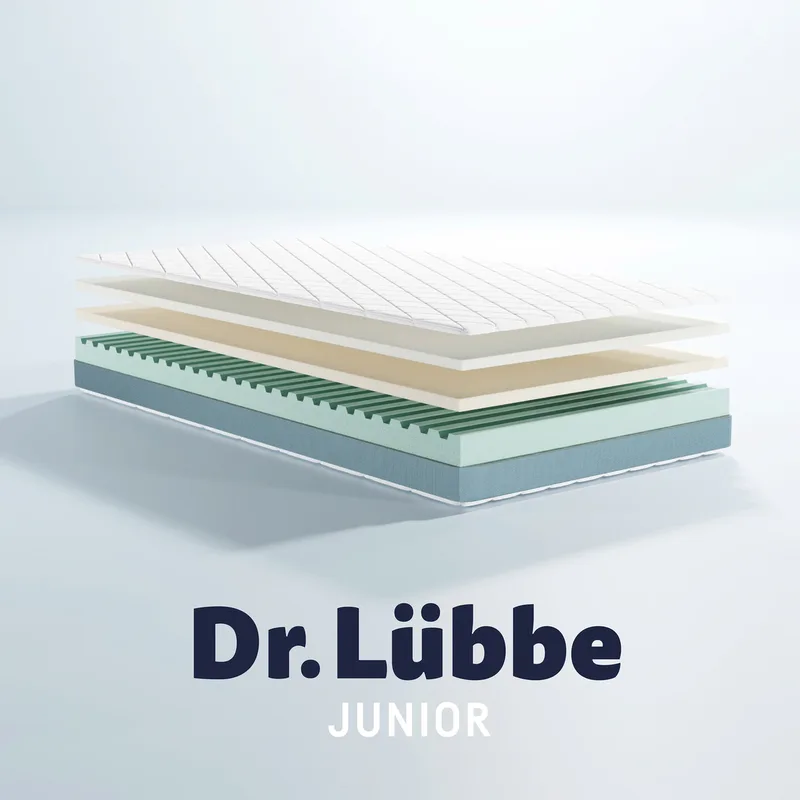 Matratze Dr.Lübbe Junior 140 x 200 cm van Julius Zöllner in Wit – productfoto 1 van 3
