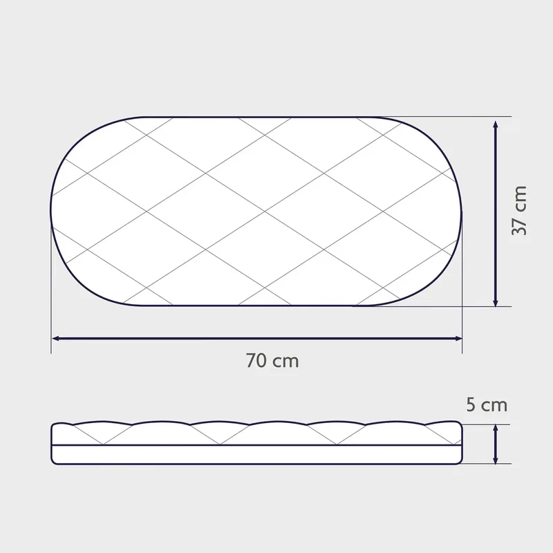 Matratze Dr. Lübbe Premium für Stubenwagen 70x37 cm van Julius Zöllner in Wit, 70 × 37 × 6 mm – productfoto 1 van 3