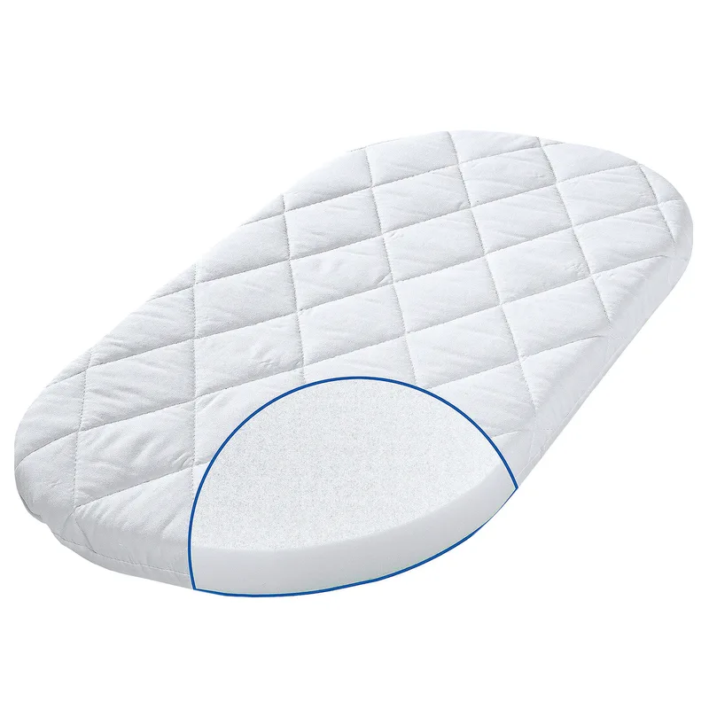 Matratze Dream Soft für Stubenwagen von Julius Zöllner in Weiß, 82 × 47 × 3 mm – Produktfoto