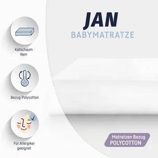 Matratze Jan 50x100 cm by Julius Zöllner in White – product photo 2 of 2