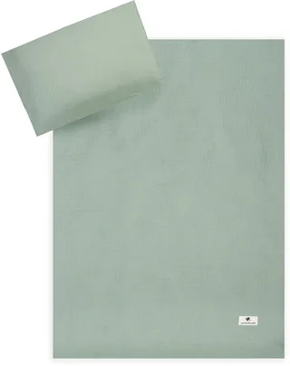 Muslin Bedlinnen - 100×135 + 40×60 cm van Julius Zöllner in Groen – productfoto 1 van 2
