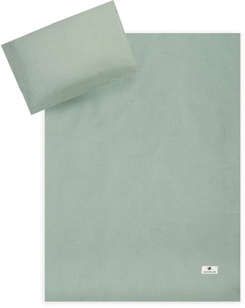 Muslin Bedlinnen - 100×135 + 40×60 cm van Julius Zöllner in Groen – productfoto 1 van 2