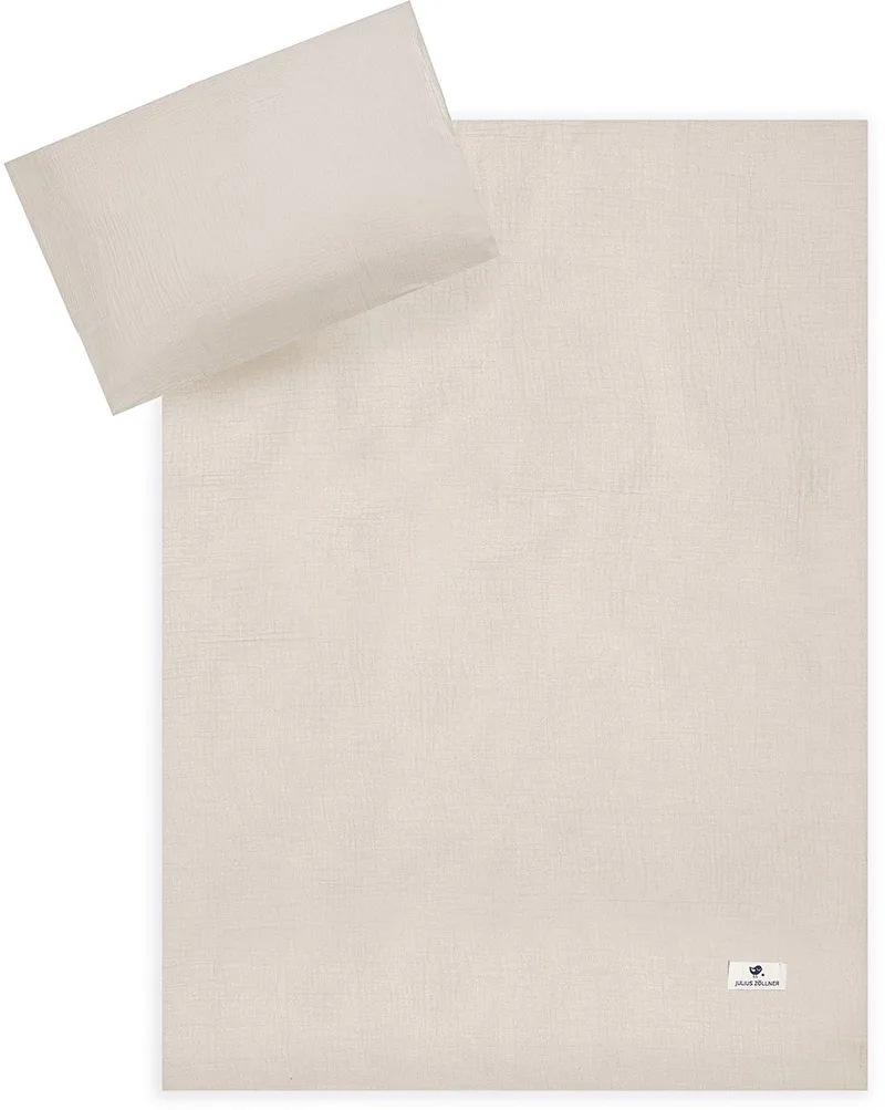 Muslin Bedlinnen - Sand - 100×135 + 40×60 cm van Julius Zöllner in Beige – productfoto 1 van 2