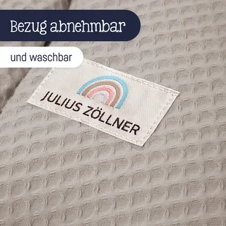 Stillkissen Nappi Waffelpique van Julius Zöllner in Bruin, 190 mm – productfoto 1 van 2