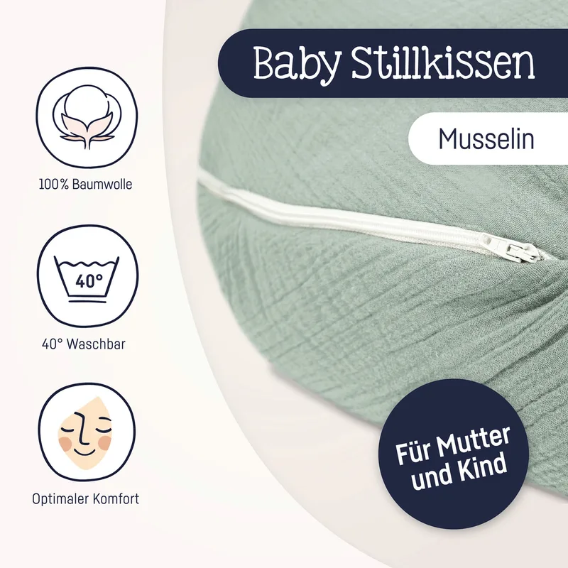 Voedingskussen – 190 cm van Julius Zöllner in Groen – productfoto 3 van 3