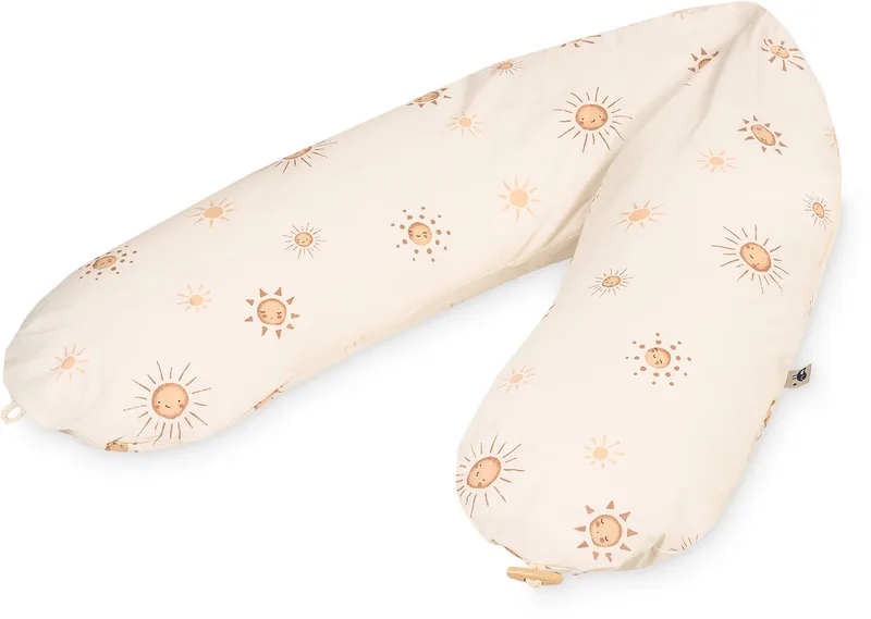 voedingskussen met knop, Organic Sunshine van Julius Zöllner in Beige – productfoto