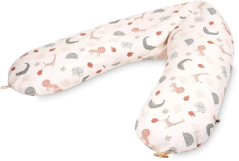voedingskussen met knop, Organic Wild Friends van Julius Zöllner in Meerkleurig – productfoto 1 van 3