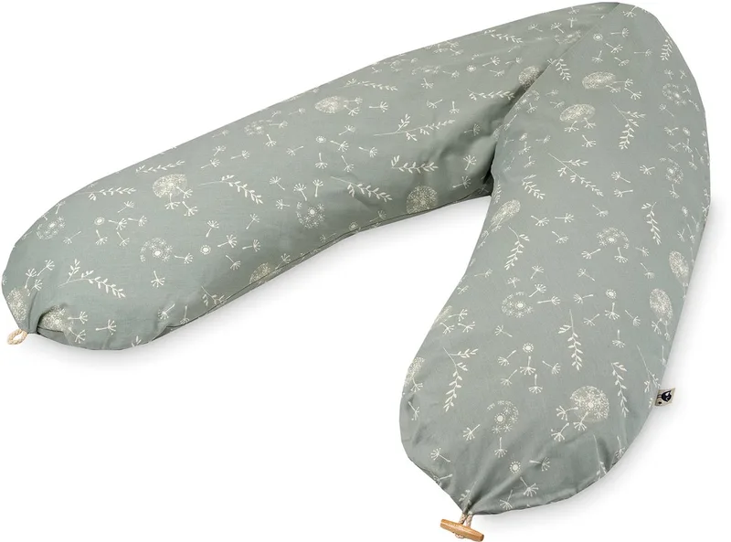 voedingskussen met knop, Organic Wildflower van Julius Zöllner in Grijs – productfoto