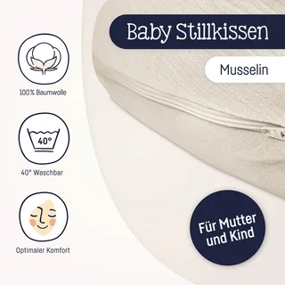 Voedingskussen – Sand – 190 cm van Julius Zöllner in Beige – productfoto 3 van 3