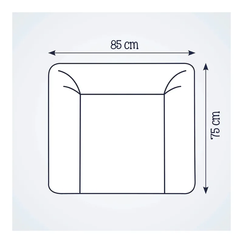 Wickelauflage Softy 75x85 cm van Julius Zöllner in Beige, 85 × 7 mm – productfoto