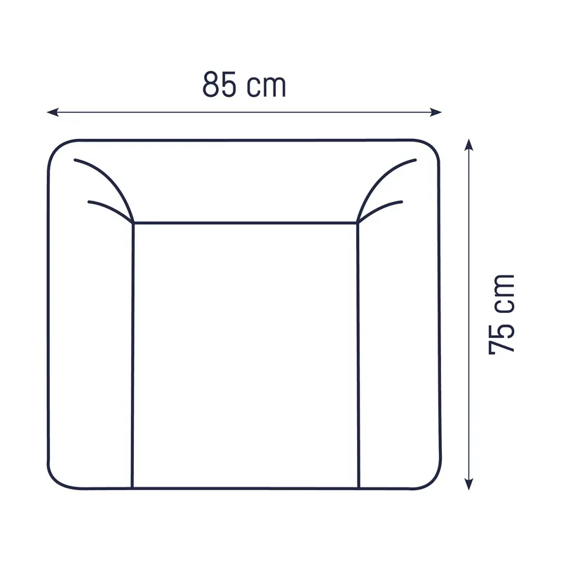 Wickelauflage Softy 75x85 cm von Julius Zöllner in Weiß, 85 mm – Produktfoto