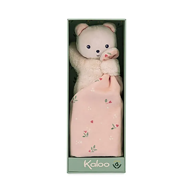 Carre Douceur - Knuffeldoekje - Beer - Roze de Kaloo en Multicolore – photo produit 2 sur 6