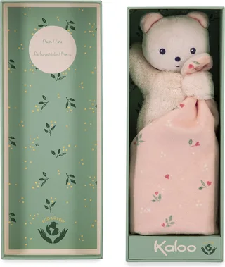 Carre Douceur - Knuffeldoekje - Beer - Roze de Kaloo en Multicolore – photo produit 1 sur 6