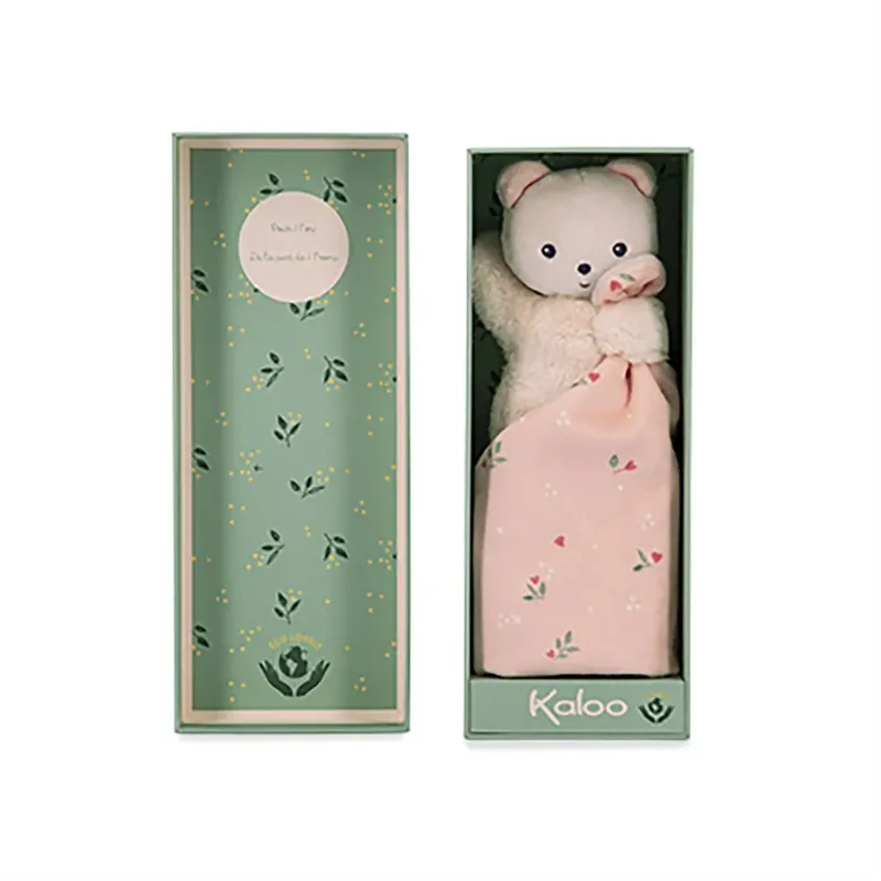 Carre Douceur - Knuffeldoekje - Beer - Roze de Kaloo en Multicolore – photo produit 4 sur 6