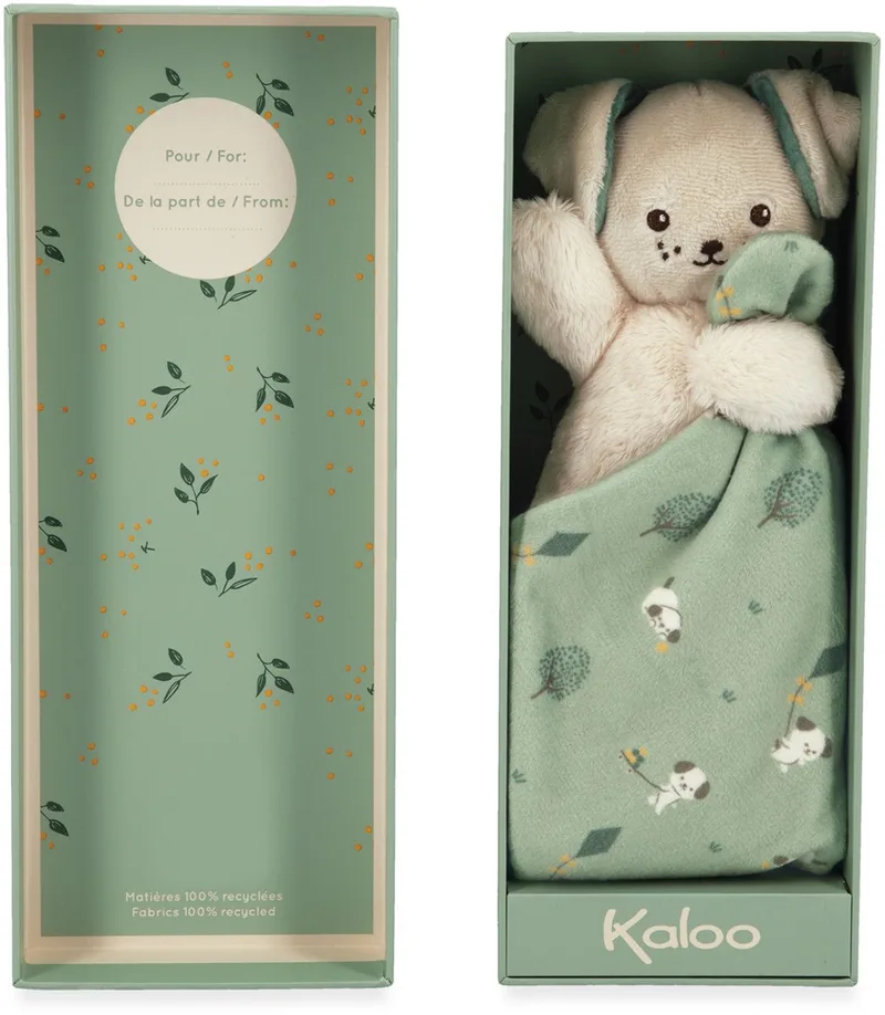 Carre Douceur - Knuffeldoekje - Hond - Groen från Kaloo i Hond Groen – produktbild