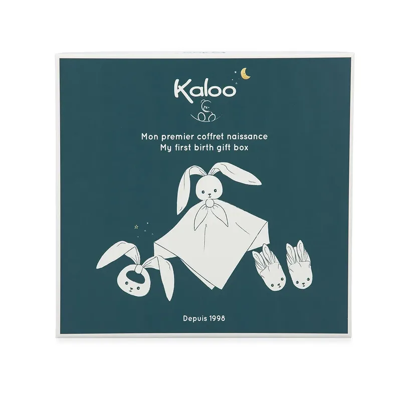 geboorte geschenkdoos - baby cadeau set blauw - knuffeldoek, bijtring, slofjes. från Kaloo i Flerfärgad – produktbild 6 av 6