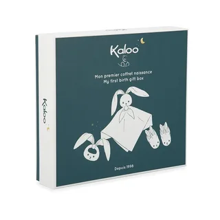 geboorte geschenkdoos - baby cadeau set blauw - knuffeldoek, bijtring, slofjes. från Kaloo i Flerfärgad – produktbild 5 av 6