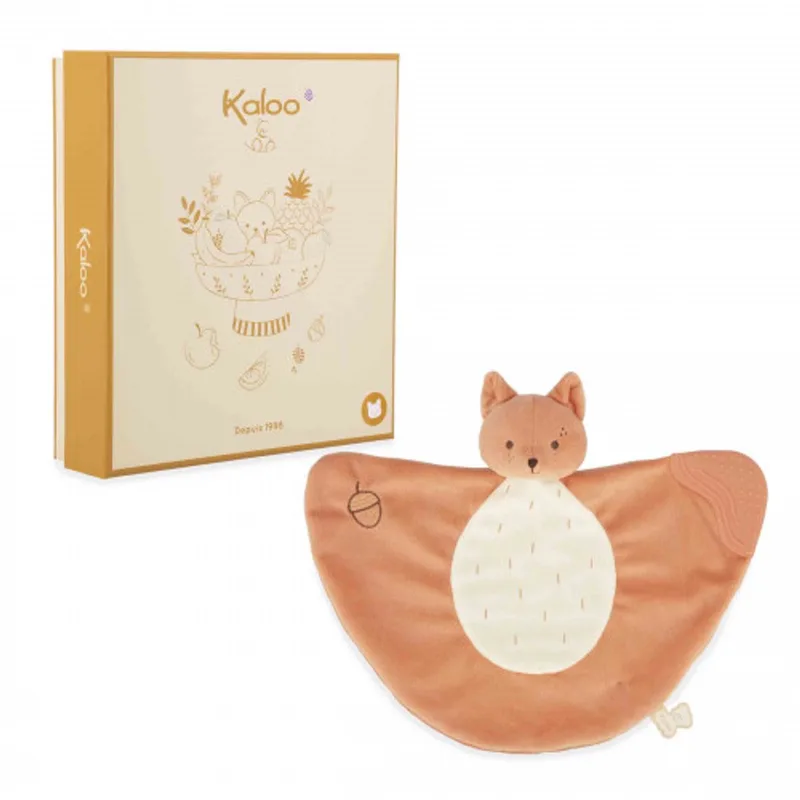 Grignoti - Bijtspeelgoed - Knuffeldoek by Kaloo in Eekhoorn – product photo