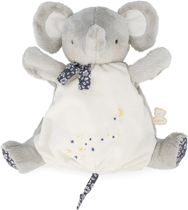 handpop olifant - knuffelpop voor fantasierijk spel. van Kaloo in Meerkleurig – productfoto